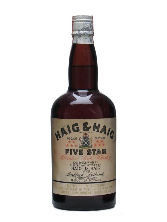 Haig & Haig Five Star / Bot.1950s / Spring Cap Blended Scotch Whisky